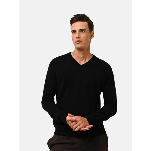 Just Cashmere Kaszmirowy sweter &quot;Walt&quot; w kolorze czarnym ze sklepu Limango Polska w kategorii Swetry męskie - zdjęcie 180344155