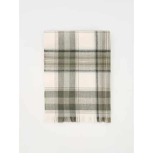 Reserved - Szal w kratę z wiskozą - zielony ze sklepu Reserved w kategorii Szaliki i chusty damskie - zdjęcie 180348549