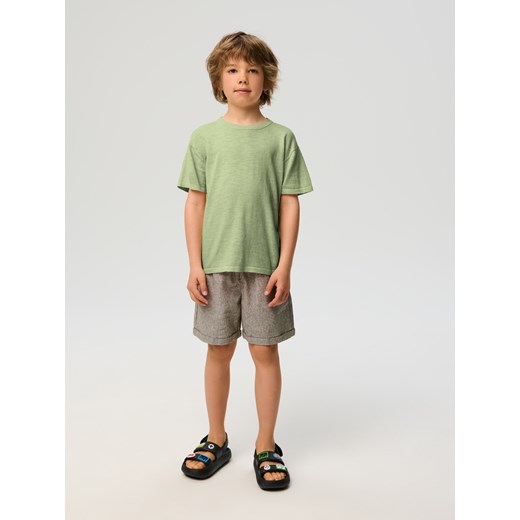 Sinsay - Koszulka swetrowa w stylu basic - zielony Sinsay 98 Sinsay