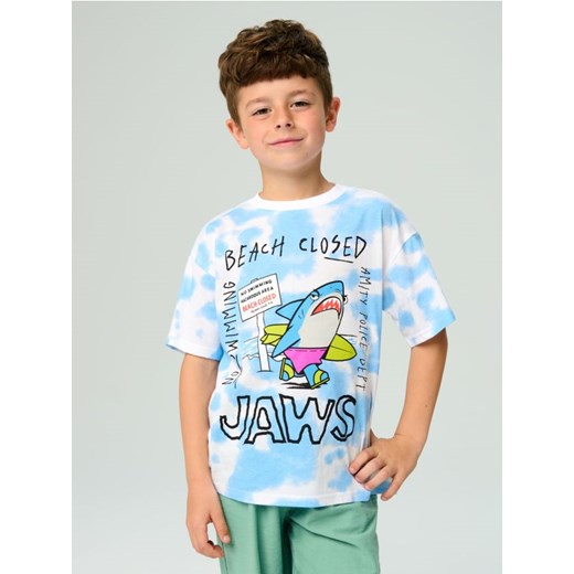 Sinsay - Koszulka Jaws - błękitny ze sklepu Sinsay w kategorii T-shirty chłopięce - zdjęcie 180350159