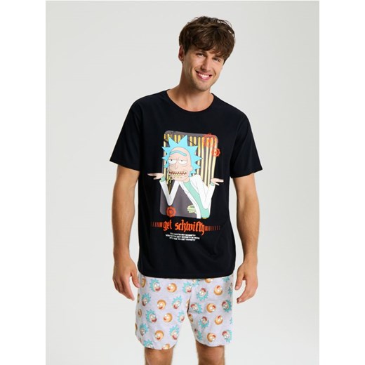 Sinsay - Piżama dwuczęściowa Rick & Morty - czarny ze sklepu Sinsay w kategorii Piżamy męskie - zdjęcie 180350239