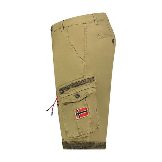 Spodenki męskie zielone Geographical Norway na lato z elastanu