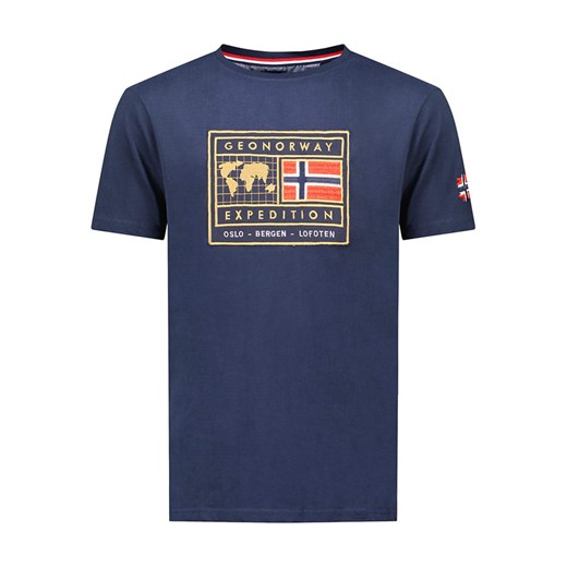Geographical Norway Koszulka &quot;Jofoten&quot; w kolorze granatowym ze sklepu Limango Polska w kategorii T-shirty męskie - zdjęcie 180352595