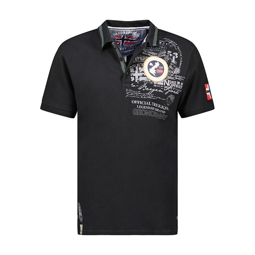 Geographical Norway Koszulka polo &quot;Karuen&quot; w kolorze czarnym ze sklepu Limango Polska w kategorii T-shirty męskie - zdjęcie 180352615