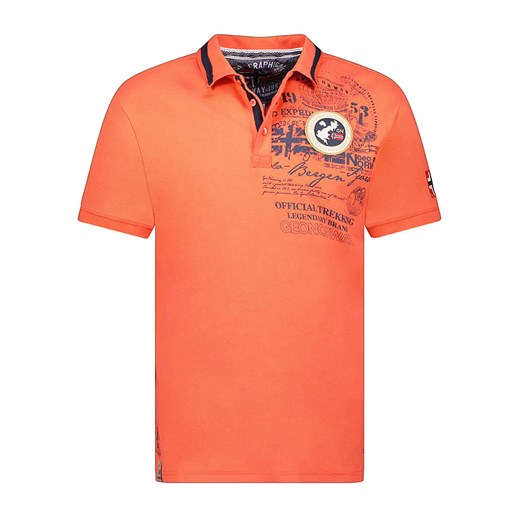 Geographical Norway Koszulka polo &quot;Karuen&quot; w kolorze pomarańczowym ze sklepu Limango Polska w kategorii T-shirty męskie - zdjęcie 180352619