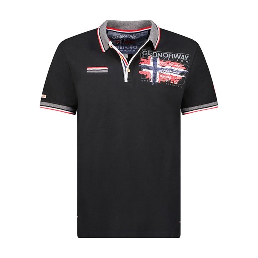 Geographical Norway Koszulka polo &quot;Krusty&quot; w kolorze czarnym ze sklepu Limango Polska w kategorii T-shirty męskie - zdjęcie 180352635