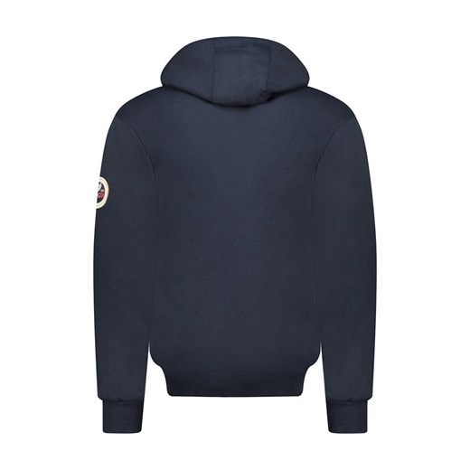 Bluza męska Geographical Norway z napisami czarna bawełniana