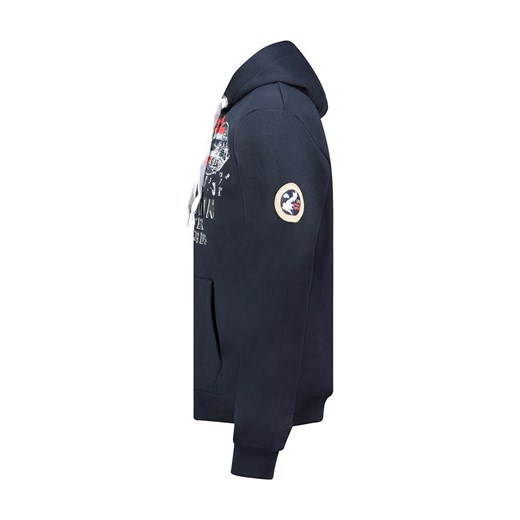 Bluza męska Geographical Norway z napisami czarna sportowa