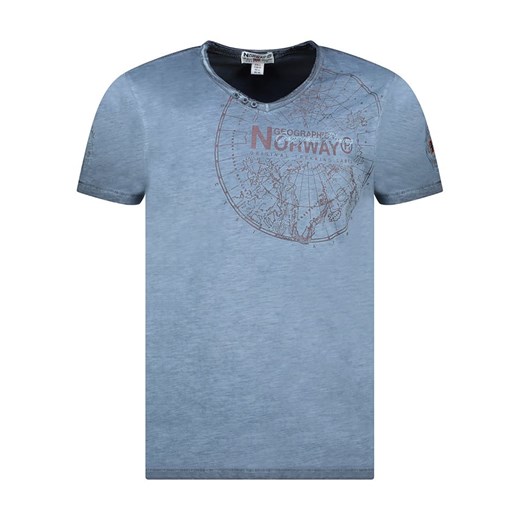 Geographical Norway Koszulka &quot;Jimperable&quot; w kolorze niebieskim ze sklepu Limango Polska w kategorii T-shirty męskie - zdjęcie 180354726