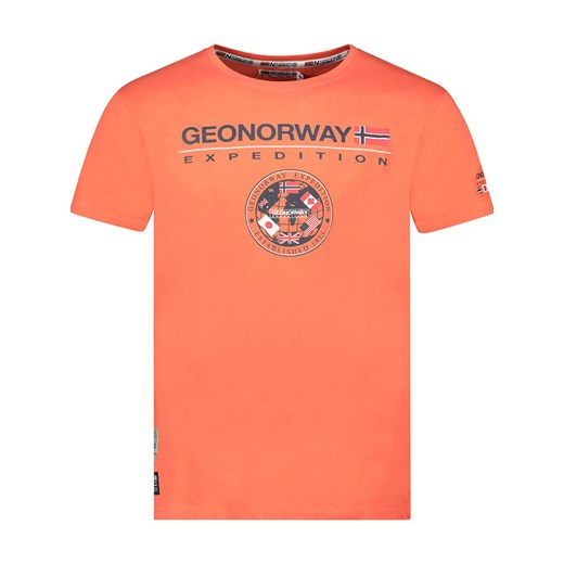 Geographical Norway Koszulka &quot;Jvick&quot; w kolorze pomarańczowym ze sklepu Limango Polska w kategorii T-shirty męskie - zdjęcie 180354737