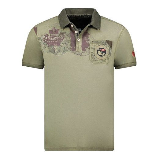 Canadian Peak Koszulka polo &quot;Kimaceak&quot; w kolorze khaki ze sklepu Limango Polska w kategorii T-shirty męskie - zdjęcie 180354857