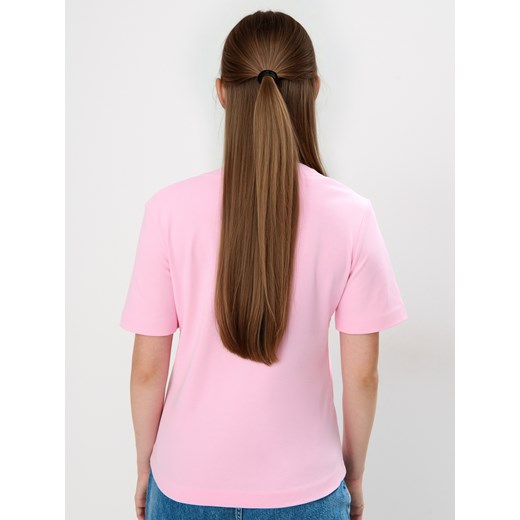 Bluzka damska Mohito z krótkimi rękawami różowa bawełniana 
