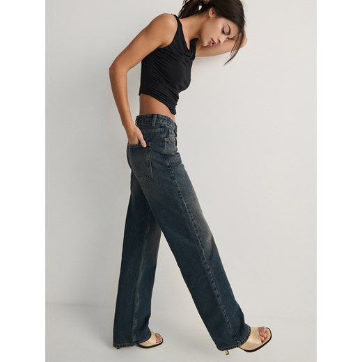 Reserved - Jeansy wide leg - szary Reserved 44 promocyjna cena Reserved