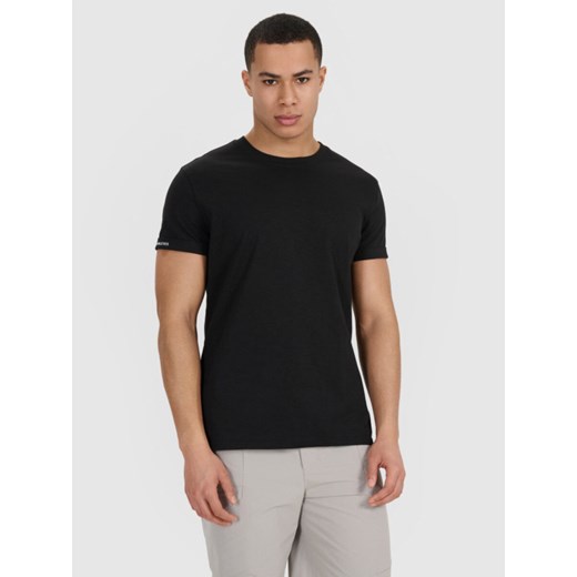 Męski t-shirt basic 4F 4FRSS25TTSHM3041 - czarny ze sklepu Sportstylestory.com w kategorii T-shirty męskie - zdjęcie 180356729