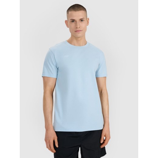 Męski t-shirt z nadrukiem 4F 4FRSS25TTSHM2687 - niebieski ze sklepu Sportstylestory.com w kategorii T-shirty męskie - zdjęcie 180356748