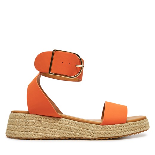 Espadryle damskie DeeZee pomarańczowe z tkaniny