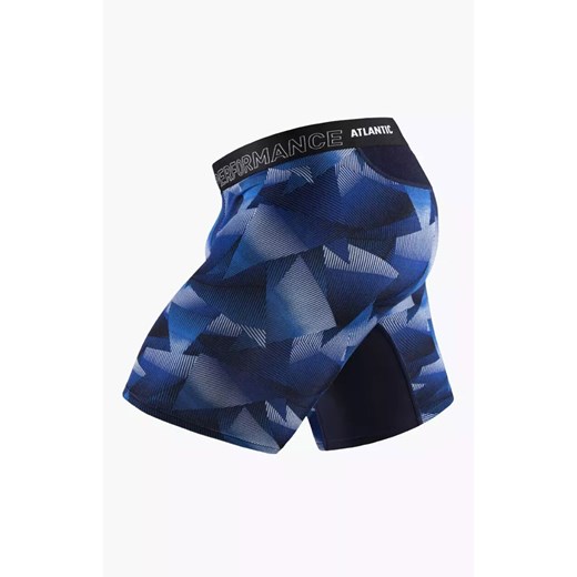 Bokserki męskie długie Performance MH-1202-GRANATOWY, Kolor granatowy-wzór, Rozmiar S, ATLANTIC ze sklepu Intymna w kategorii Majtki męskie - zdjęcie 180359095