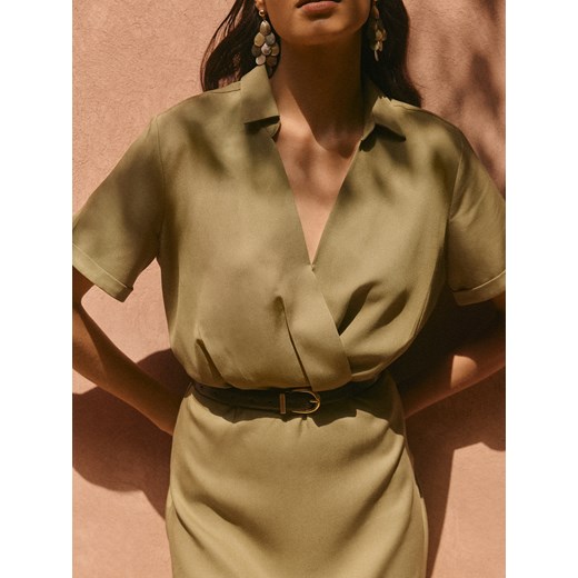 Mohito - Skórzany pasek - ciemno brązowy Mohito M Mohito