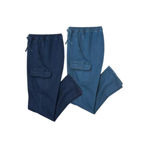 Zestaw 2 SUPER WYGODNYCH jeansów-bojówek ze sklepu Atlas For Men w kategorii Spodnie męskie - zdjęcie 180361679