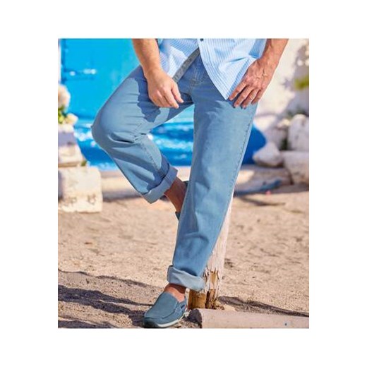 Jasnoniebieskie jeansy regular ze stretchem ze sklepu Atlas For Men w kategorii Jeansy męskie - zdjęcie 180361696