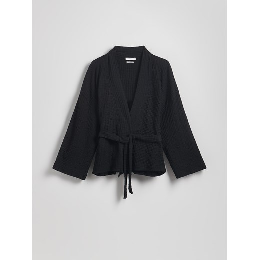 Reserved - Marynarka z wiązaniem - czarny Reserved M Reserved