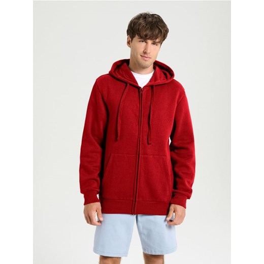 Sinsay - Bluza z kapturem - czerwony ze sklepu Sinsay w kategorii Bluzy męskie - zdjęcie 180362888