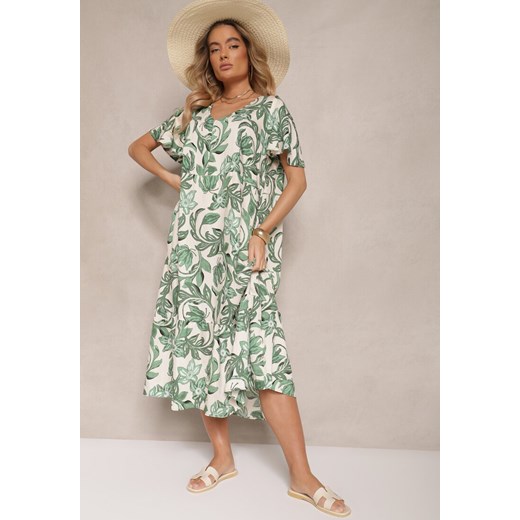 Sukienka Renee midi w kwiaty casual na imprezę 