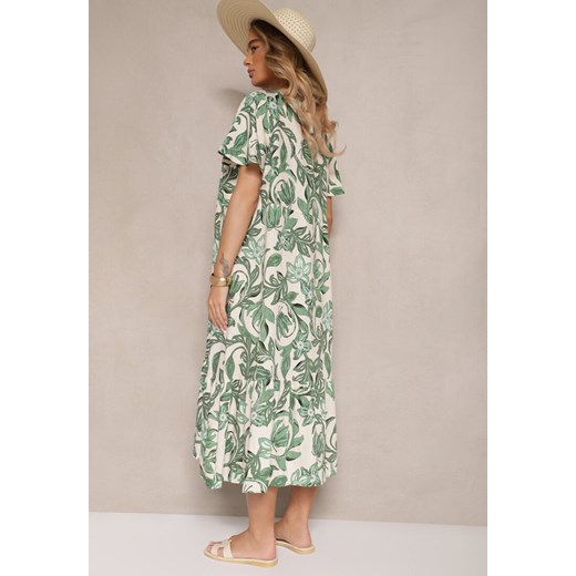Sukienka Renee na imprezę midi w kwiaty casual 