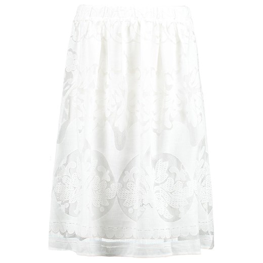 Vila VICLASSICO Spódnica plisowana snow white zalando bialy abstrakcyjne wzory