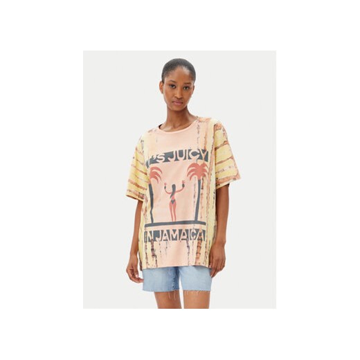 One Teaspoon T-Shirt Its Juicy In Jamaica 26940 Pomarańczowy Relaxed Fit ze sklepu MODIVO w kategorii Bluzki damskie - zdjęcie 180364046