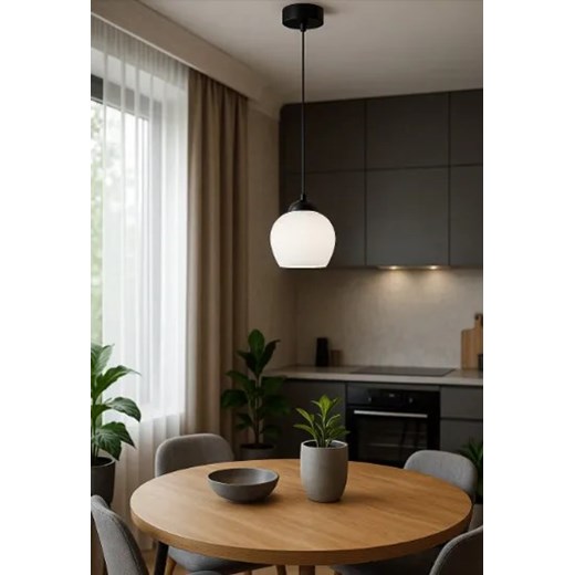 Szara lampa wisząca ze szklanym kloszem - J049-Sotuna Lumes One Size Edinos.pl