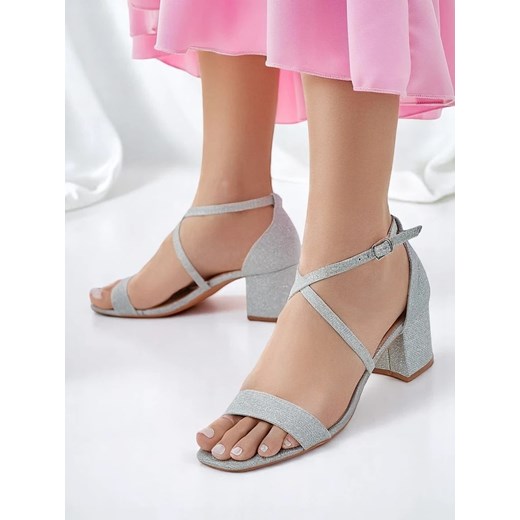 Royalfashion Brokatowe damskie sandały Rokates ze sklepu royalfashion.pl w kategorii Sandały damskie - zdjęcie 180366879