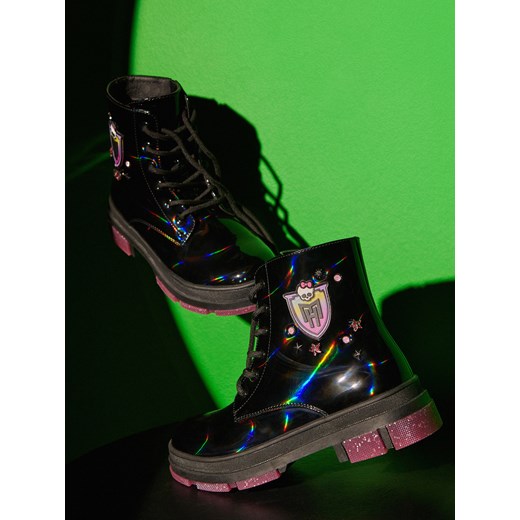 Reserved - Botki Monster High - czarny ze sklepu Reserved w kategorii Buty zimowe dziecięce - zdjęcie 180367465