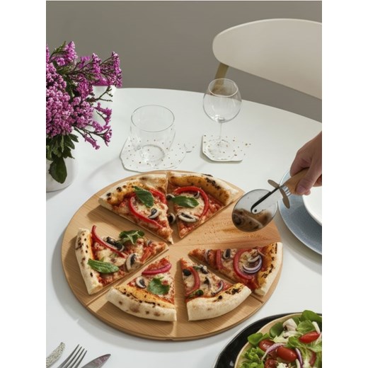 Sinsay - Deska do krojenia i serwowania pizzy z nożem - beżowy ze sklepu Sinsay w kategorii Deski - zdjęcie 180368296