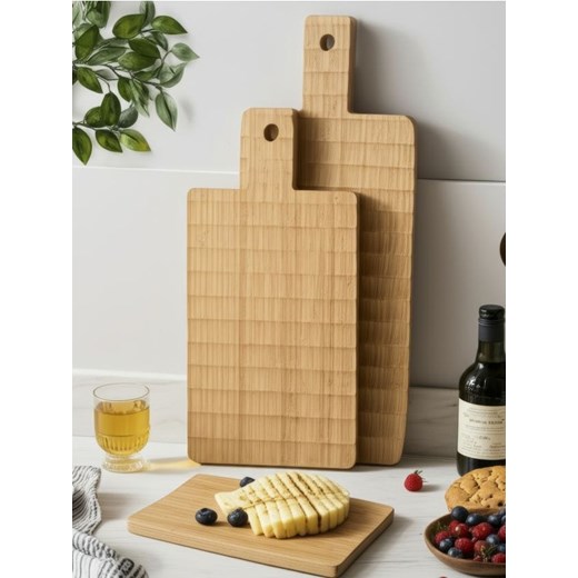 Sinsay - Deska do krojenia o strukturalnej fakturze 2 pack - beżowy ze sklepu Sinsay w kategorii Deski - zdjęcie 180368298