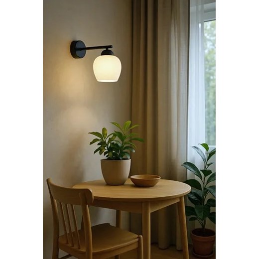 Czarno-biały klasyczny kinkiet ścienny - J052-Sotuna Lumes One Size Edinos.pl