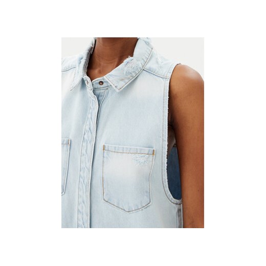 Sukienka One Teaspoon casual niebieska z jeansu bez rękawów 
