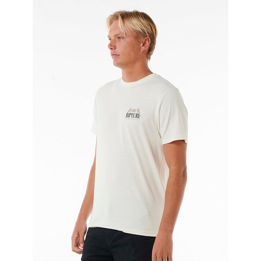 T-shirt męski biały Rip Curl z krótkim rękawem