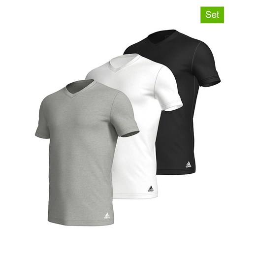 Wielokolorowy t-shirt męski Adidas bawełniany 