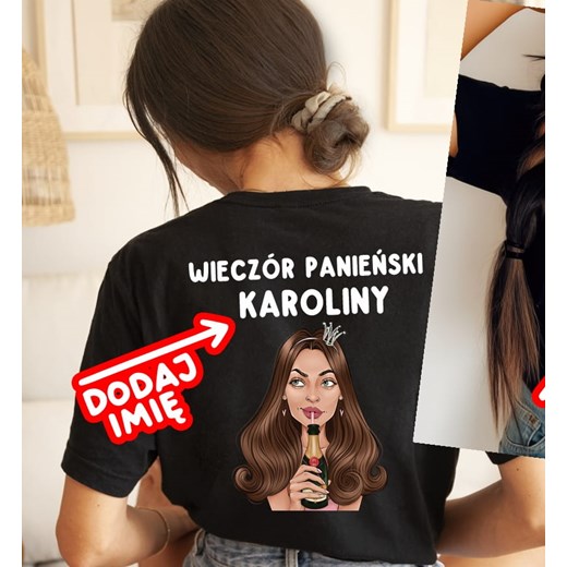 Koszulki na wieczór panieński z imionami - Z BRUNETKĄ ze sklepu Time For Fashion w kategorii Bluzki damskie - zdjęcie 180373889