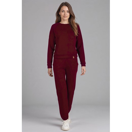 Komplet bluza+spodnie Vivisence 9204kmpl bordowy ze sklepu kontri.pl w kategorii Komplety i garnitury damskie - zdjęcie 180374029