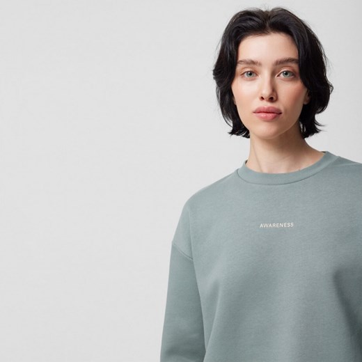 Damska bluza dresowa nierozpinana bez kaptura Outhorn OTHWSS24TSWSF1147 - morska ze sklepu Sportstylestory.com w kategorii Bluzy damskie - zdjęcie 180374857