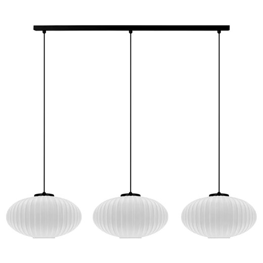 Wisząca lampa z trzema kloszami biała Jusika ze sklepu Edinos.pl w kategorii Lampy wiszące - zdjęcie 180375286