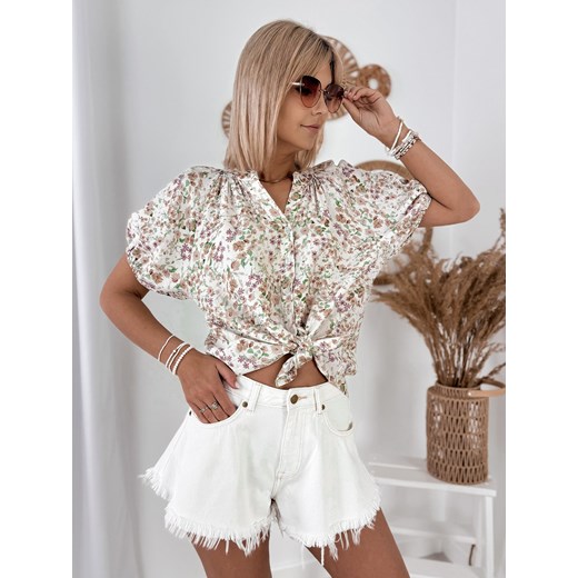koszula summer beżowa one size ze sklepu UBRA w kategorii Koszule damskie - zdjęcie 180378019