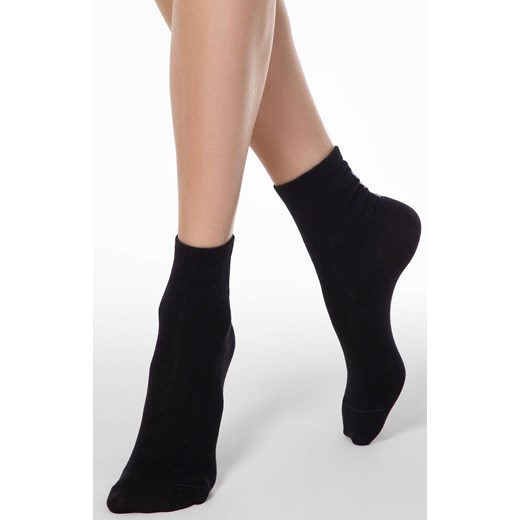Skarpety bawełniane ze wzorem Conte, Kolor czarny, Rozmiar 36-38, Conte ze sklepu Intymna w kategorii Skarpetki damskie - zdjęcie 180378115