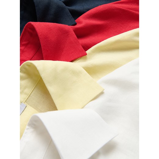 Reserved - Koszula z lnem i wiskozą - jasnożółty Reserved L Reserved
