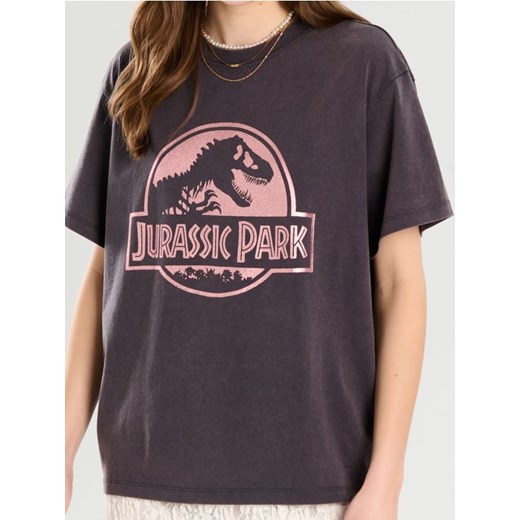 Sinsay - Koszulka oversize Jurassic Park - szary ze sklepu Sinsay w kategorii Bluzki damskie - zdjęcie 180381749