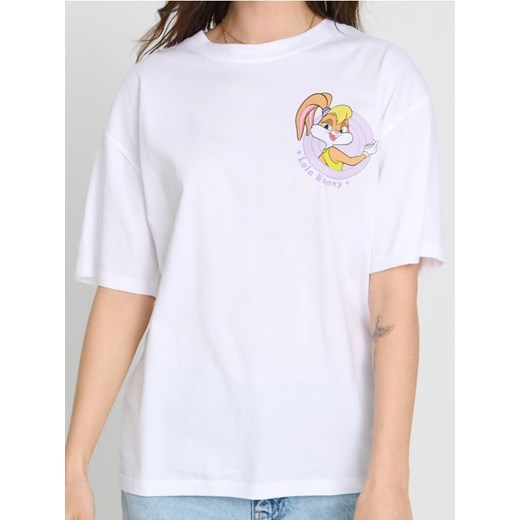 Sinsay - Koszulka z nadrukiem Looney Tunes - biały ze sklepu Sinsay w kategorii Bluzki damskie - zdjęcie 180381785