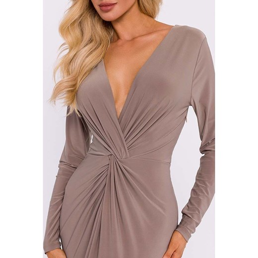 Sukienka z dekoltem w serek maxi 