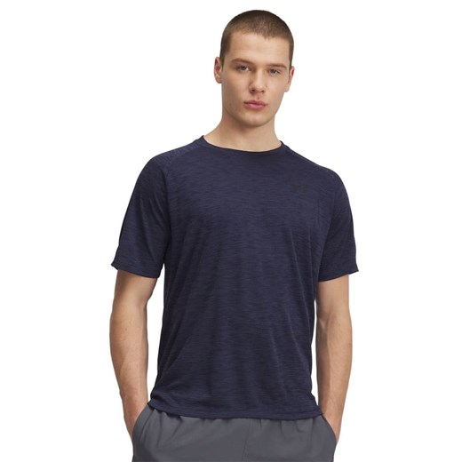 Under Armour Koszulka sportowa &quot;Tech&quot; w kolorze granatowym ze sklepu Limango Polska w kategorii T-shirty męskie - zdjęcie 180382909